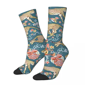 Гепардовый Ситец, Красочные И Эксцентричные Носки Kawaii, Покупающие Носки С Мультяшным Рисунком