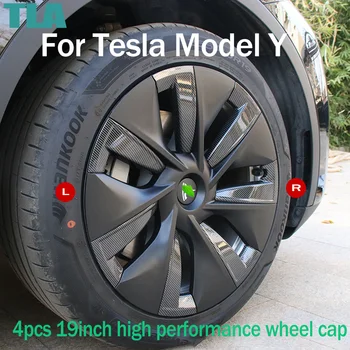 Сменный Колпак колеса 19-Дюймовый Автоматический Колпак Колеса ModelY 2023 Accessorie Полный Комплект Колпаков Обода Для Tesla Model Y 2018-2023