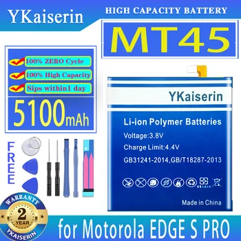 YKaiserin Аккумулятор MT45 5100 мАч для Motorola Moto EDGE S Pro XT2153-1 Bateria