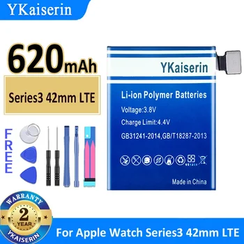 YKaiserin Series3 S 3 38 мм 42 мм LTE GPS Аккумулятор для Apple Watch iWatch Series 3 S3 38 мм 42 мм GPS LTE Аккумулятор + Инструменты